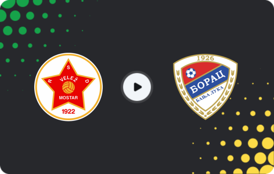 Where to watch Velež — Borac Banja Luka, Premijer Liga, 07.02.2026