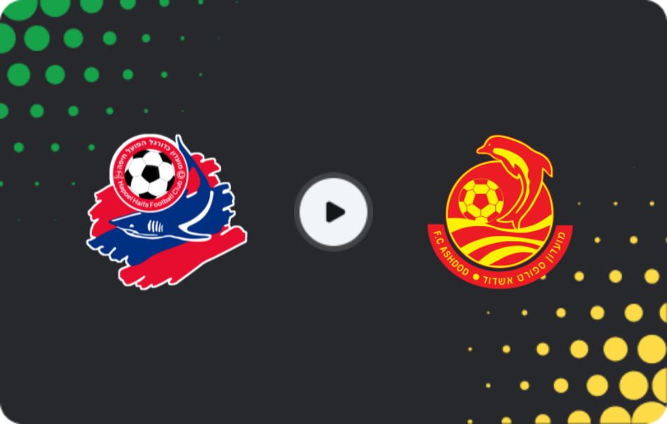 Where to watch Hapoel Haifa — Ashdod, Ligat Ha'al, 07.02.2026