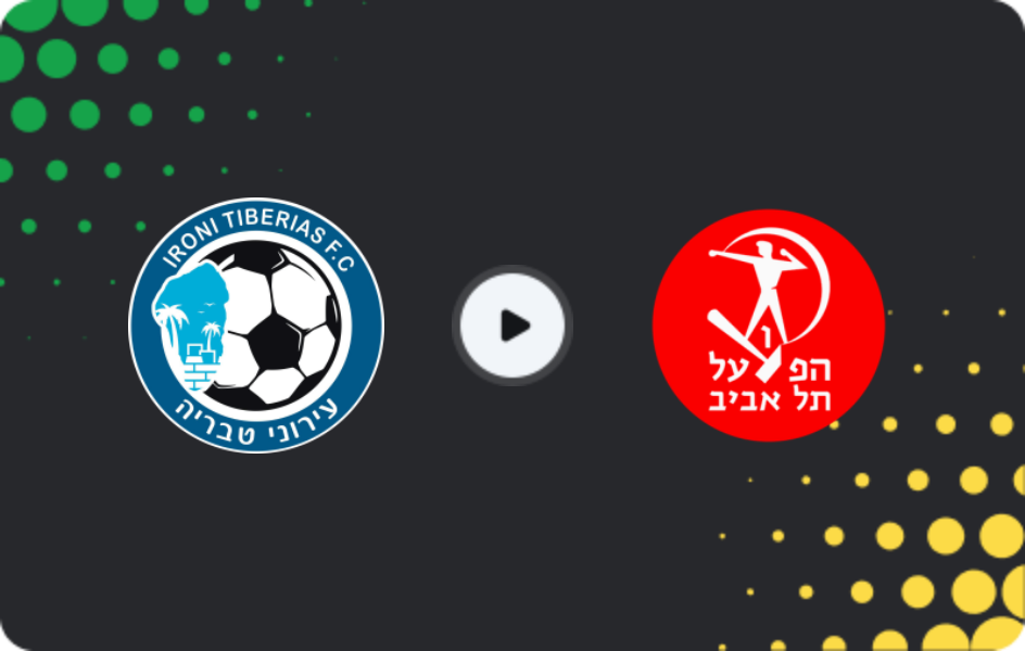 Where to watch Ironi Tiberias — Hapoel Tel Aviv, Ligat Ha'al, 07.02.2026