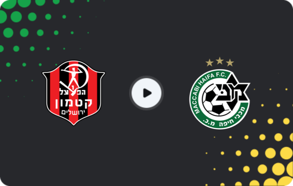 Where to watch Hapoel Katamon — Maccabi Haifa, Ligat Ha'al, 07.02.2026
