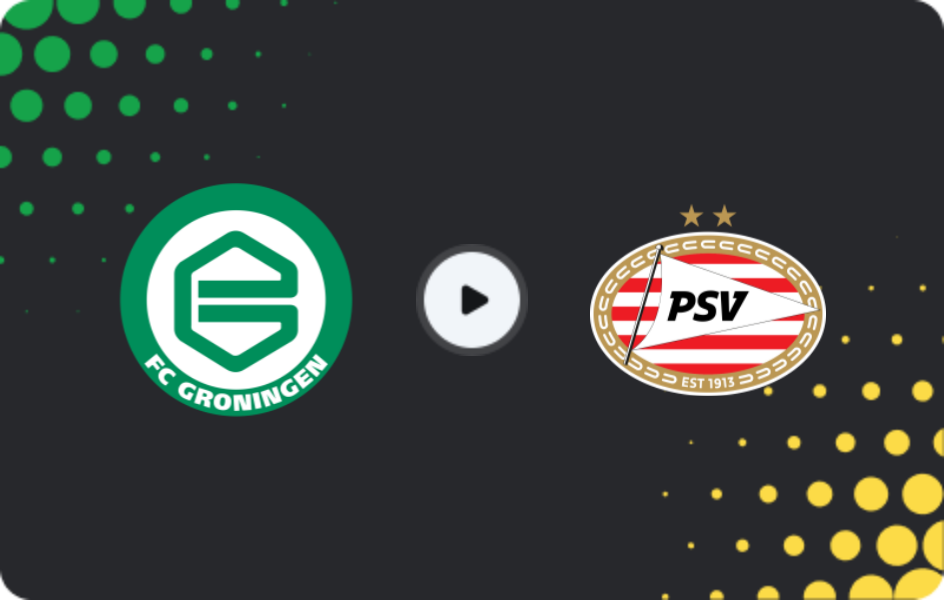 Where to watch Groningen — PSV Eindhoven, Eredivisie, 08.02.2026