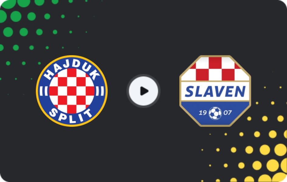 Where to watch Hajduk Split — Slaven Belupo, HNL, 07.02.2026