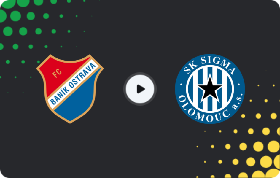 Where to watch Baník Ostrava — Sigma Olomouc, First Liga, 07.02.2026