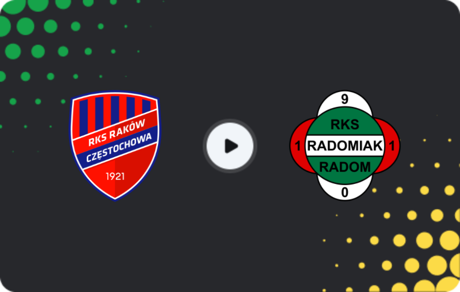 Where to watch Raków — Radomiak Radom, Ekstraklasa, 07.02.2026