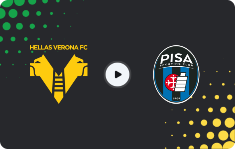 Where to watch Verona — Pisa, Serie A, 08.02.2026