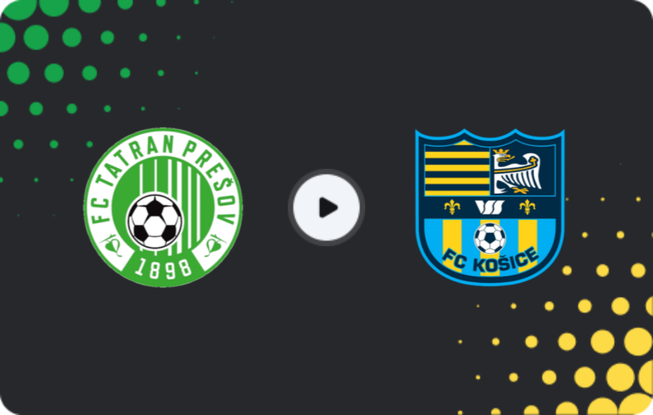 Where to watch Tatran Prešov — FK Košice, Super Liga, 14.02.2026