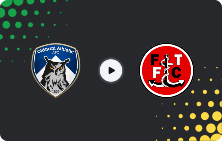 Where to watch Oldham — Fleetwood Town, League Two, 14.02.2026