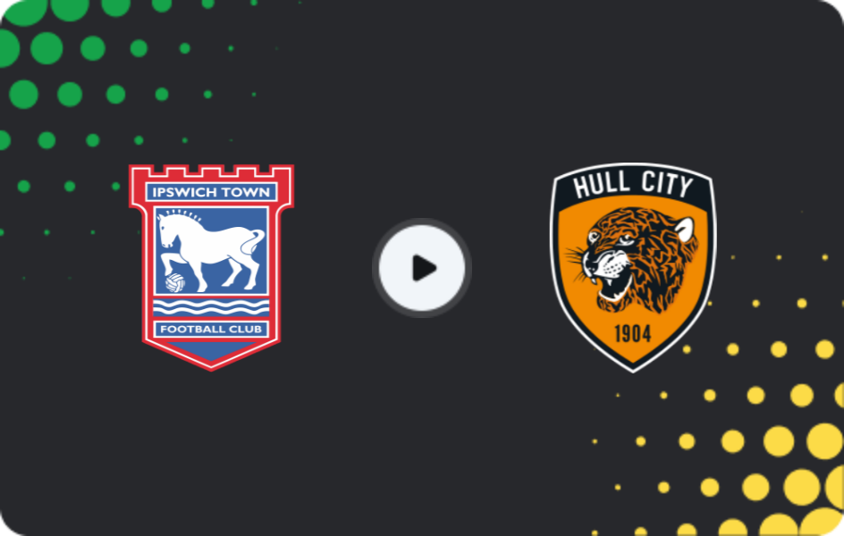 Where to watch Ipswich Town — Hull City, Championship, 14.02.2026