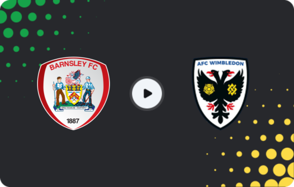 Where to watch Barnsley — AFC Wimbledon, League One, 14.02.2026