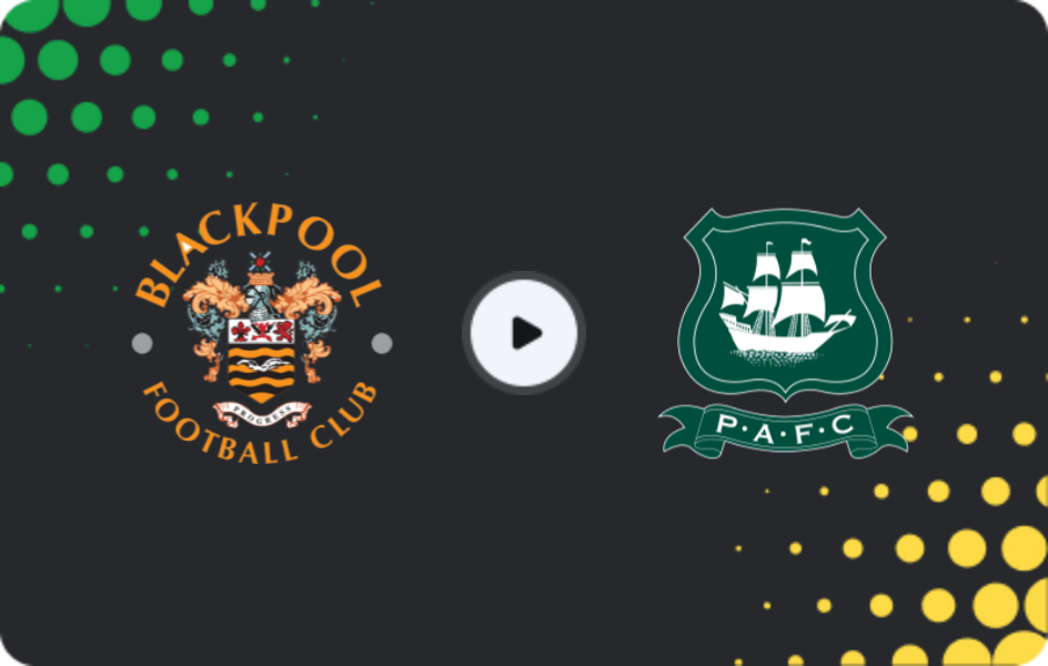 Where to watch Blackpool — Plymouth Argyle, League One, 14.02.2026