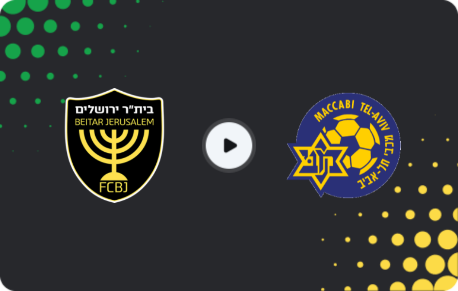 Where to watch Beitar Jerusalem — Maccabi Tel Aviv, Ligat Ha'al, 14.02.2026