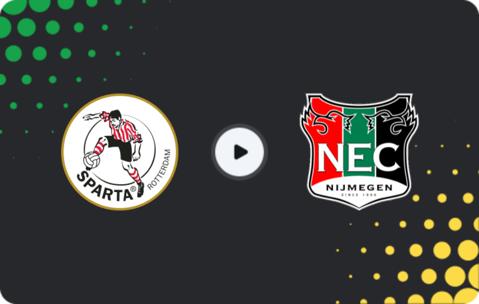 Where to watch Sparta Rotterdam — NEC Nijmegen, Eredivisie, 15.02.2026