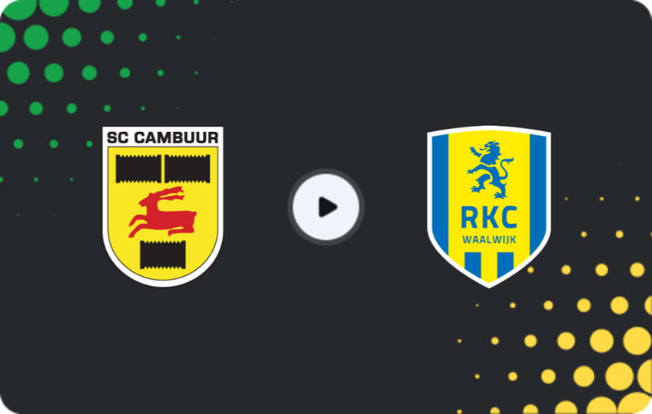 Where to watch Cambuur — Waalwijk, Eerste Divisie, 20.02.2026
