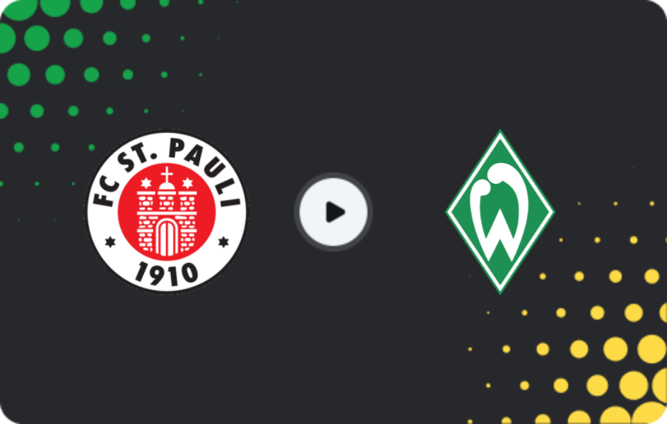 Where to watch St. Pauli — Werder Bremen, Bundesliga, 22.02.2026