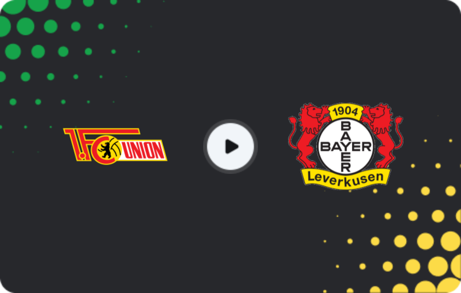 Where to watch Union Berlin — Bayer Leverkusen, Bundesliga, 21.02.2026