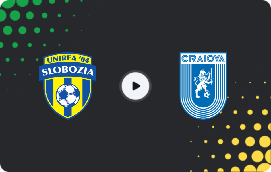 Where to watch Unirea Slobozia — Universitatea Craiova, Liga I, 21.02.2026