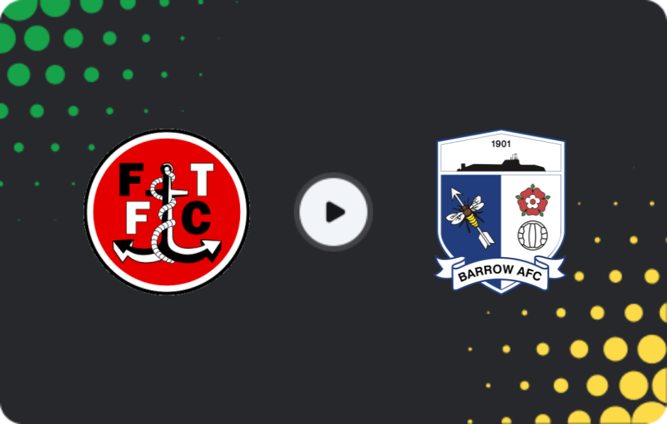 Where to watch Fleetwood Town — Barrow, League Two, 21.02.2026