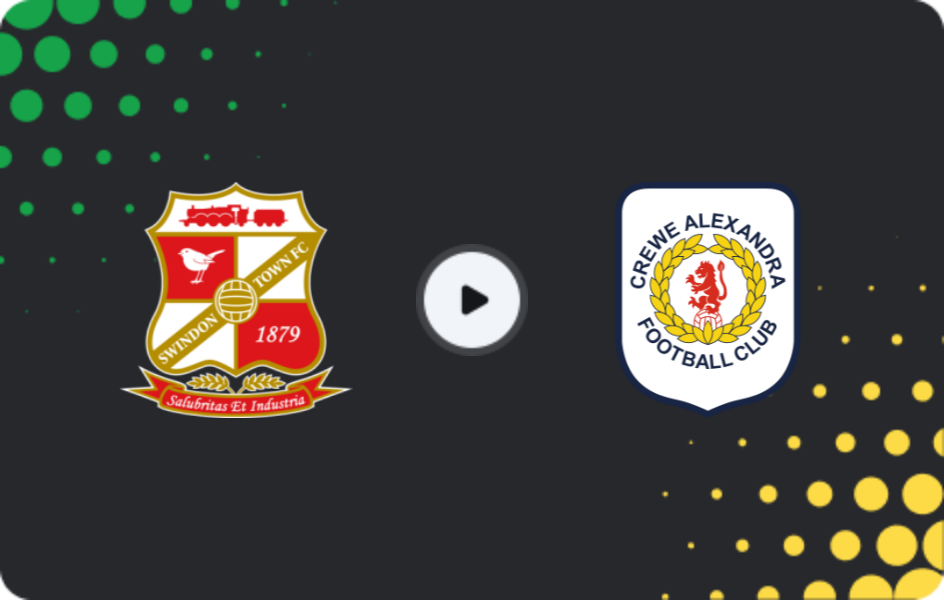 Where to watch Swindon Town — Crewe Alexandra, League Two, 21.02.2026