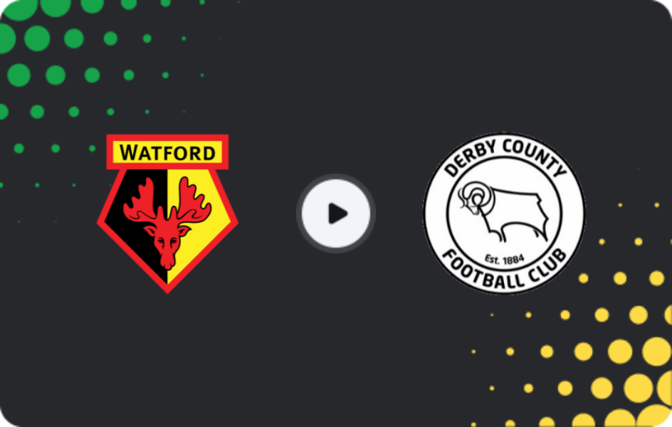 Where to watch Watford — Derby County, Championship, 21.02.2026