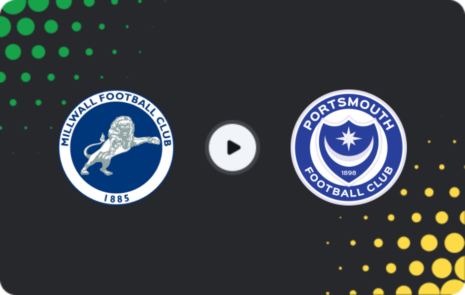 Where to watch Millwall — Portsmouth, Championship, 21.02.2026