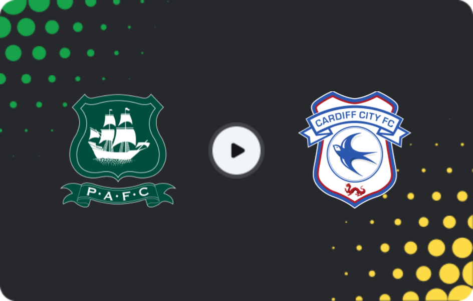 Where to watch Plymouth Argyle — Cardiff City, League One, 21.02.2026
