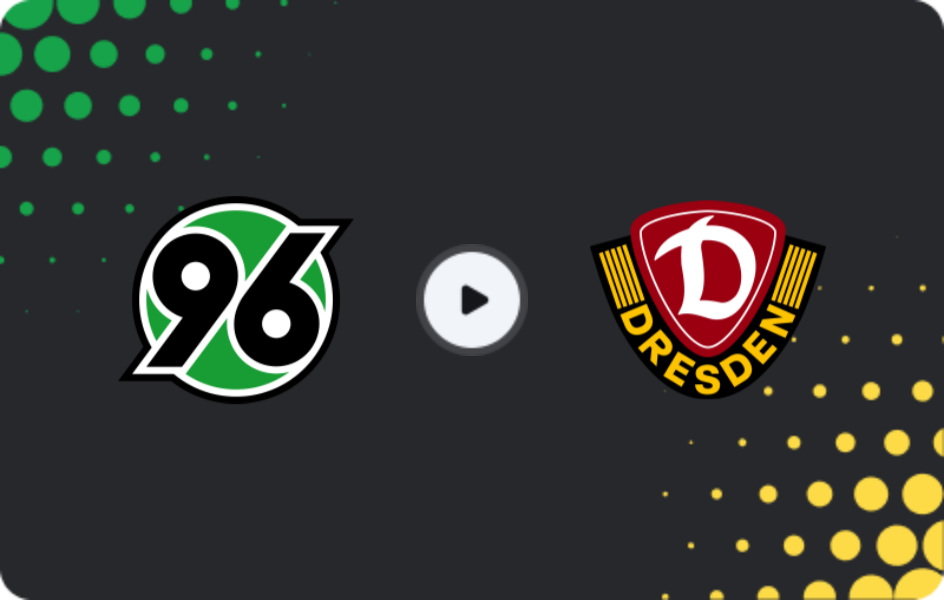 Where to watch Hannover — Dynamo Dresden, 2. Bundesliga, 22.02.2026