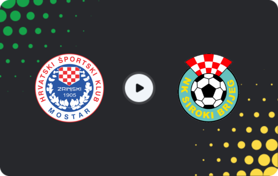 Where to watch Zrinjski — Siroki Brijeg, Premijer Liga, 21.02.2026