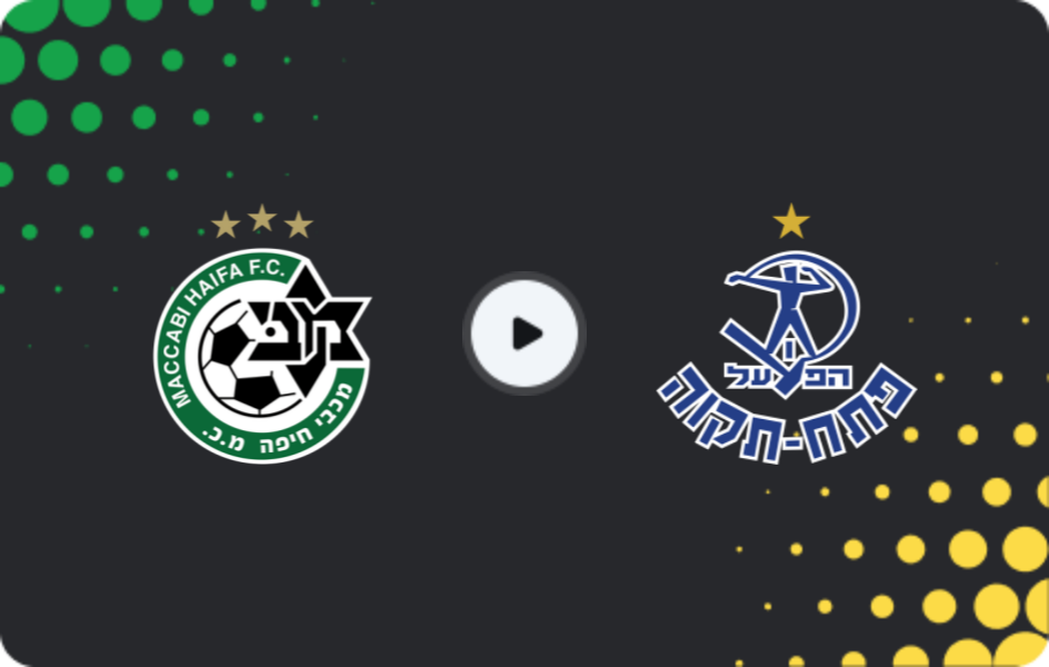 Where to watch Maccabi Haifa — Hapoel Petah Tikva, Ligat Ha'al, 21.02.2026