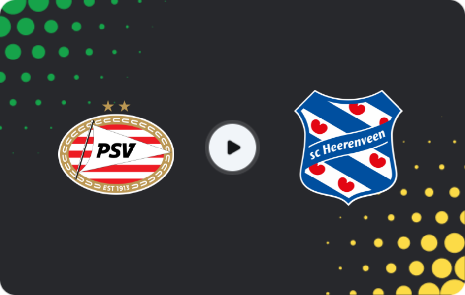 Where to watch PSV Eindhoven — Heerenveen, Eredivisie, 21.02.2026