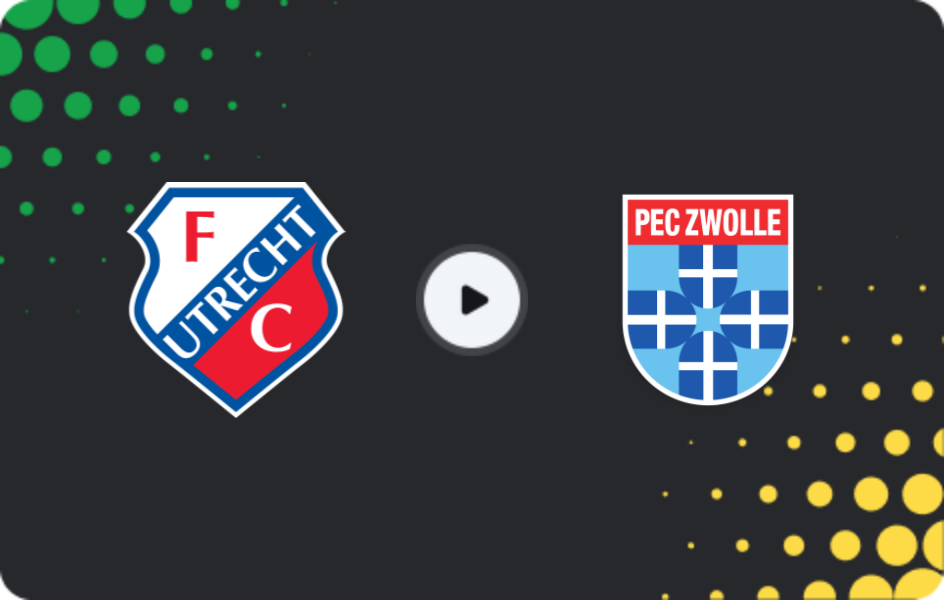 Where to watch Utrecht — Zwolle, Eredivisie, 22.02.2026