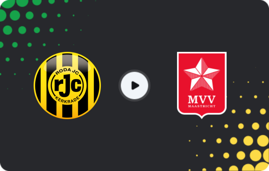 Where to watch Roda — MVV, Eerste Divisie, 22.02.2026