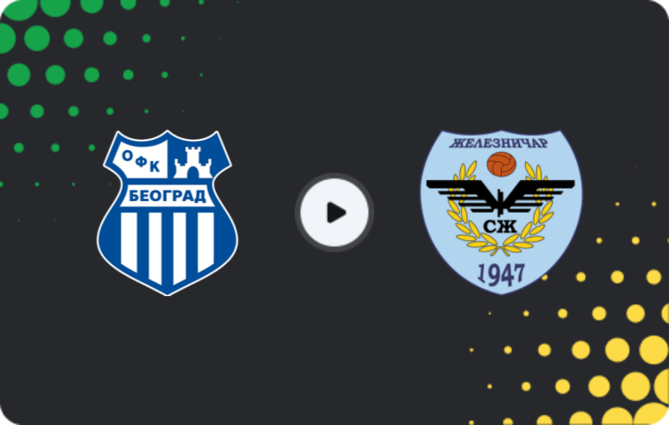 Where to watch OFK Beograd — Železničar Pančevo, Super Liga, 21.02.2026