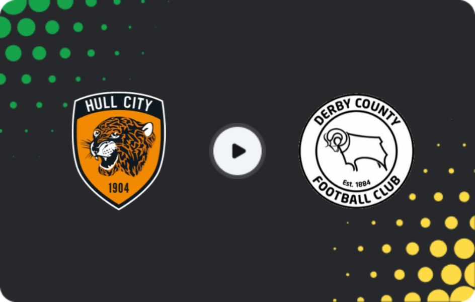 Where to watch Hull City — Derby County, Championship, 24.02.2026