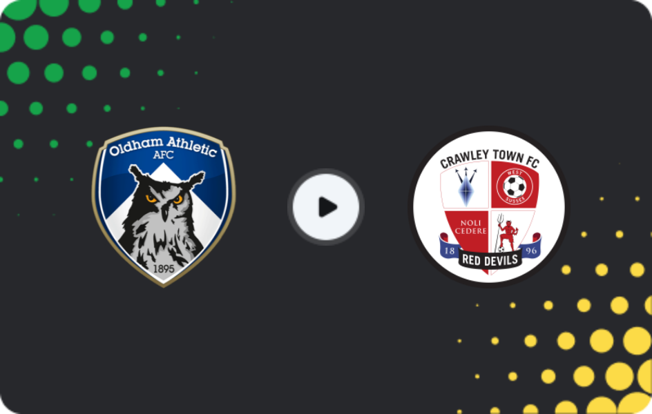 Where to watch Oldham — Crawley Town, League Two, 28.02.2026
