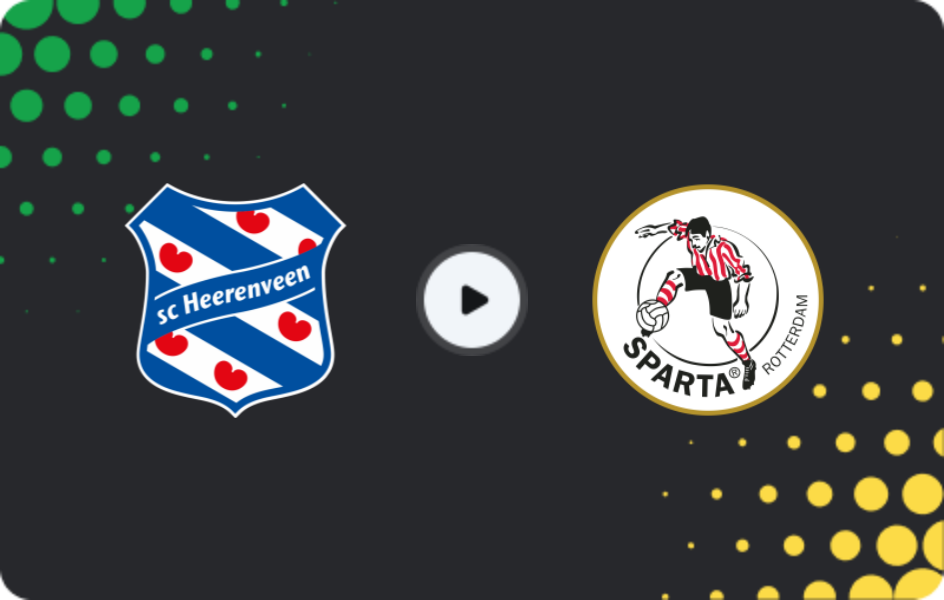 Where to watch Heerenveen — Sparta Rotterdam, Eredivisie, 28.02.2026