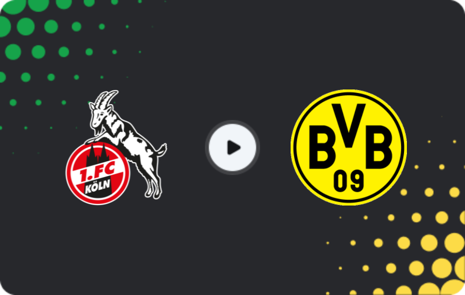Where to watch 1.FC Köln — Borussia Dortmund, Bundesliga, 06.03.2026