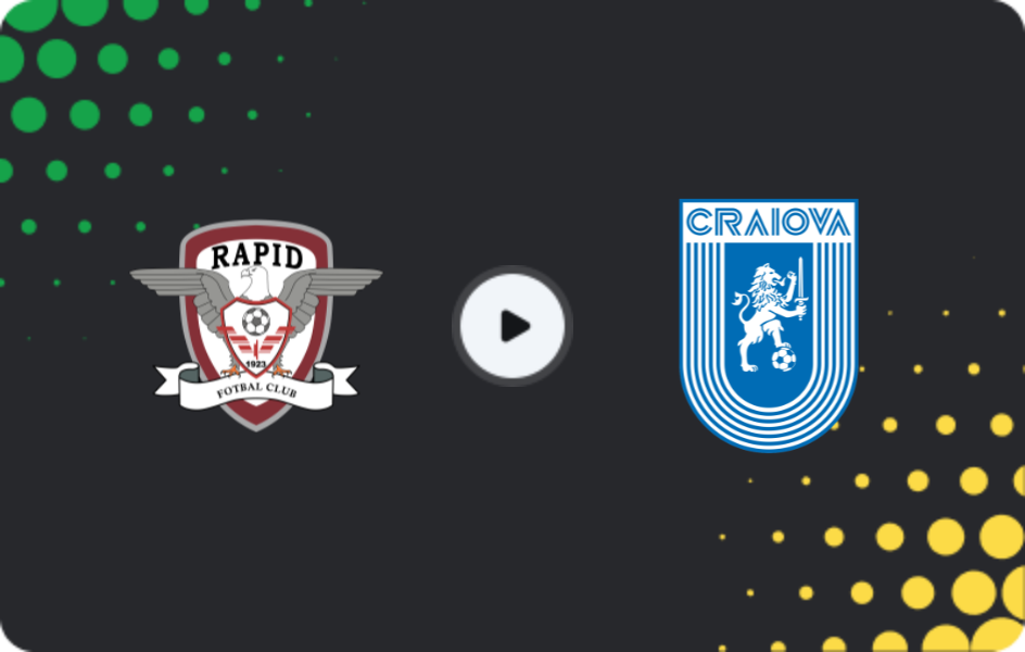 Where to watch Rapid Bucuresti — Universitatea Craiova, Liga I, 07.03.2026