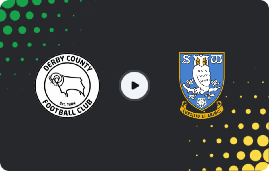 Where to watch Derby County — Sheffield Wednesday, Championship, 07.03.2026