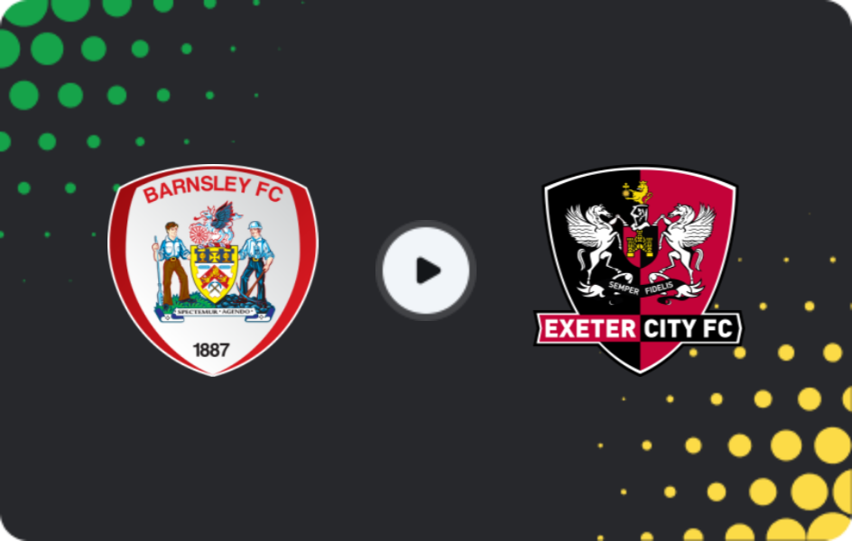 Where to watch Barnsley — Exeter City, League One, 07.03.2026