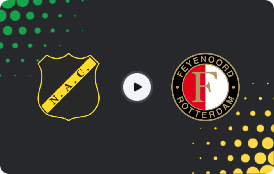 Where to watch NAC Breda — Feyenoord, Eredivisie, 08.03.2026