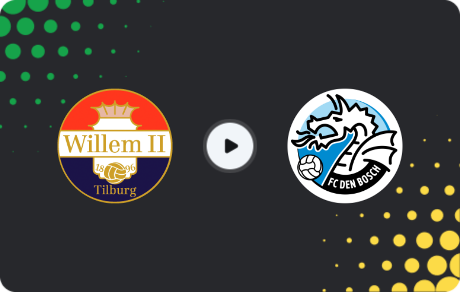 Where to watch Willem II — Den Bosch, Eerste Divisie, 08.03.2026