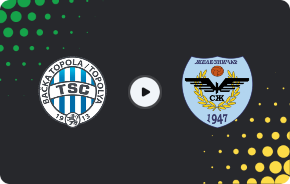 Where to watch Backa Topola — Železničar Pančevo, Super Liga, 08.03.2026
