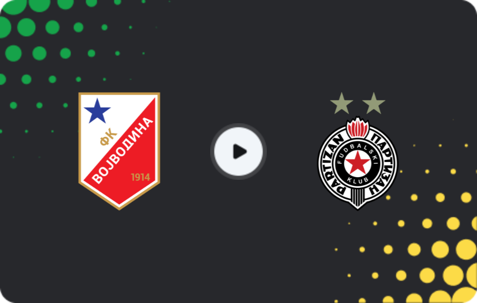 Where to watch Vojvodina — Partizan, Super Liga, 08.03.2026