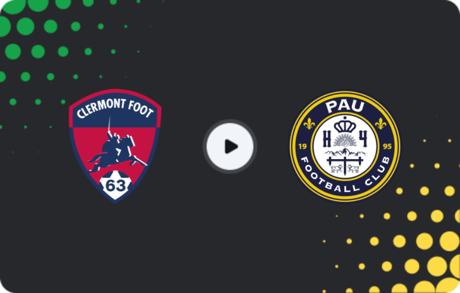 Where to watch Clermont Foot — Pau, Ligue 2, 13.03.2026