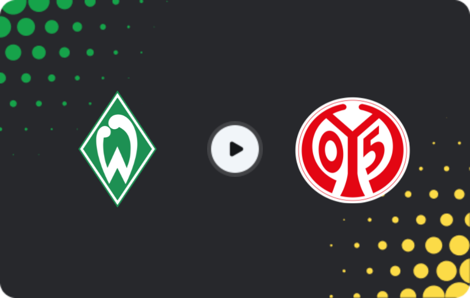 Where to watch Werder Bremen — Mainz 05, Bundesliga, 13.03.2026
