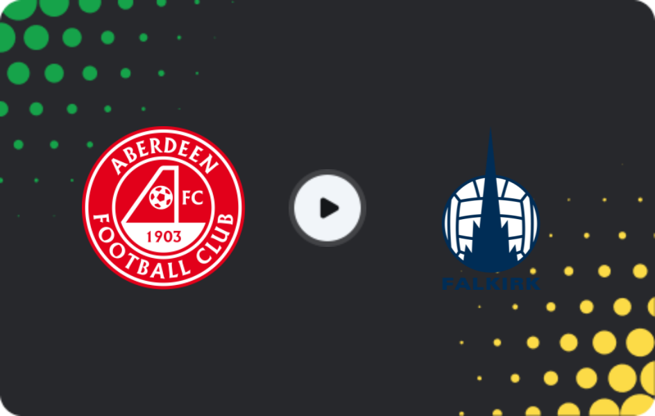 Where to watch Aberdeen — Falkirk, Premiership, 14.03.2026