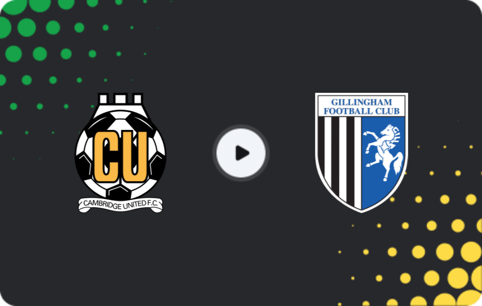 Where to watch Cambridge United — Gillingham, League Two, 14.03.2026