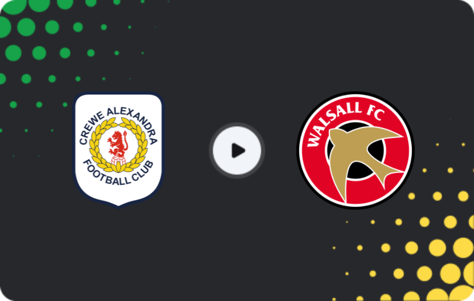 Where to watch Crewe Alexandra — Walsall, League Two, 14.03.2026