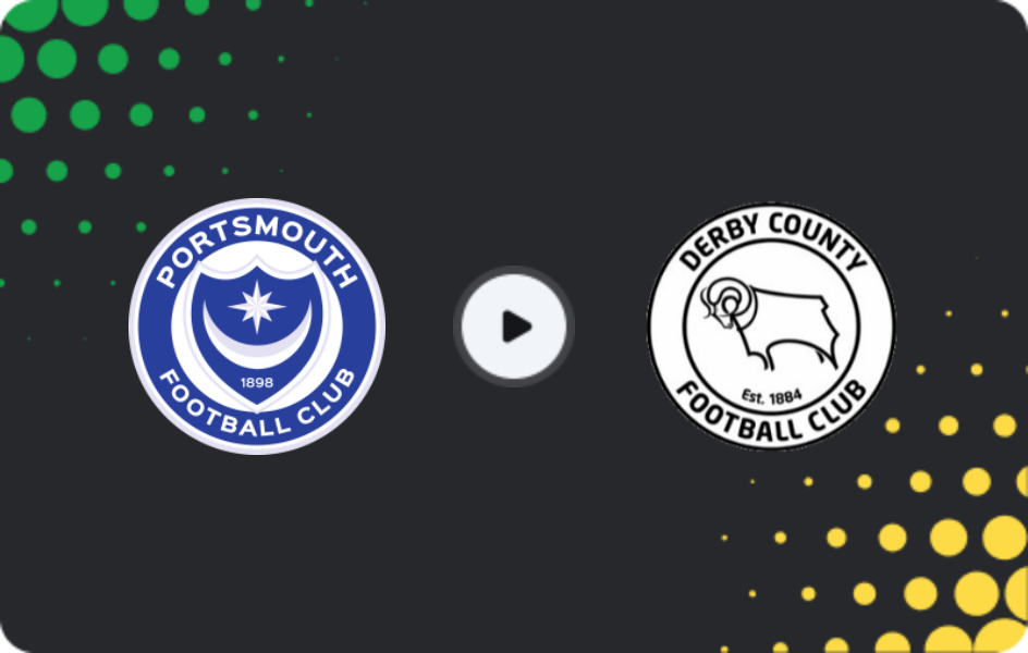 Where to watch Portsmouth — Derby County, Championship, 14.03.2026