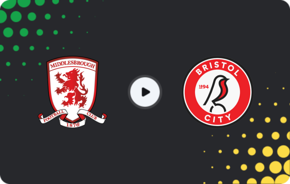 Where to watch Middlesbrough — Bristol City, Championship, 14.03.2026